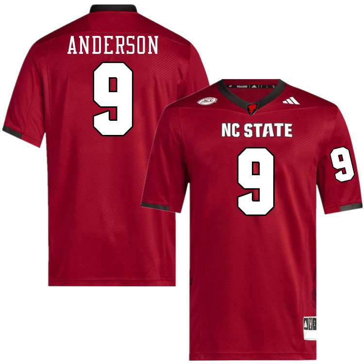 NC State Wolfpack #9 Terrell Anderson College Football Jerseys Stitched-Red